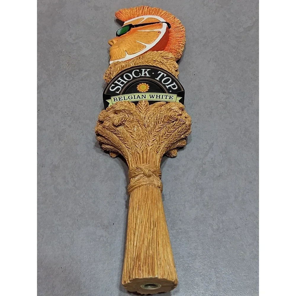 SHOCK TOP BELGIAN WHITE BAR DRAFT BEER TAP HANDLE 12